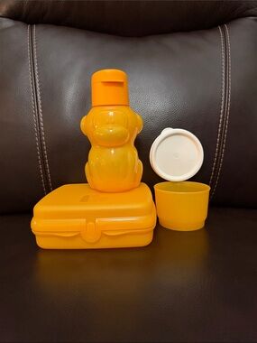 Tupperware - sandwich, keeper, container and cup - orange